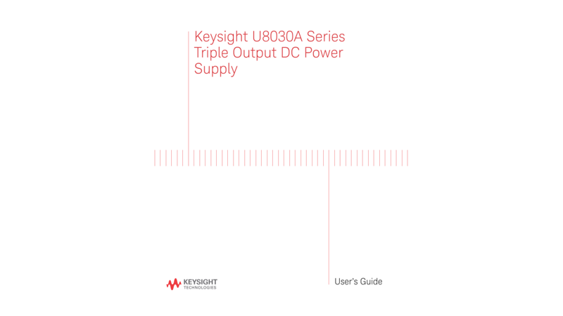 U8030A Series Triple Output DC Power Supply User’s Guide (English, French, Italian and Spanish)